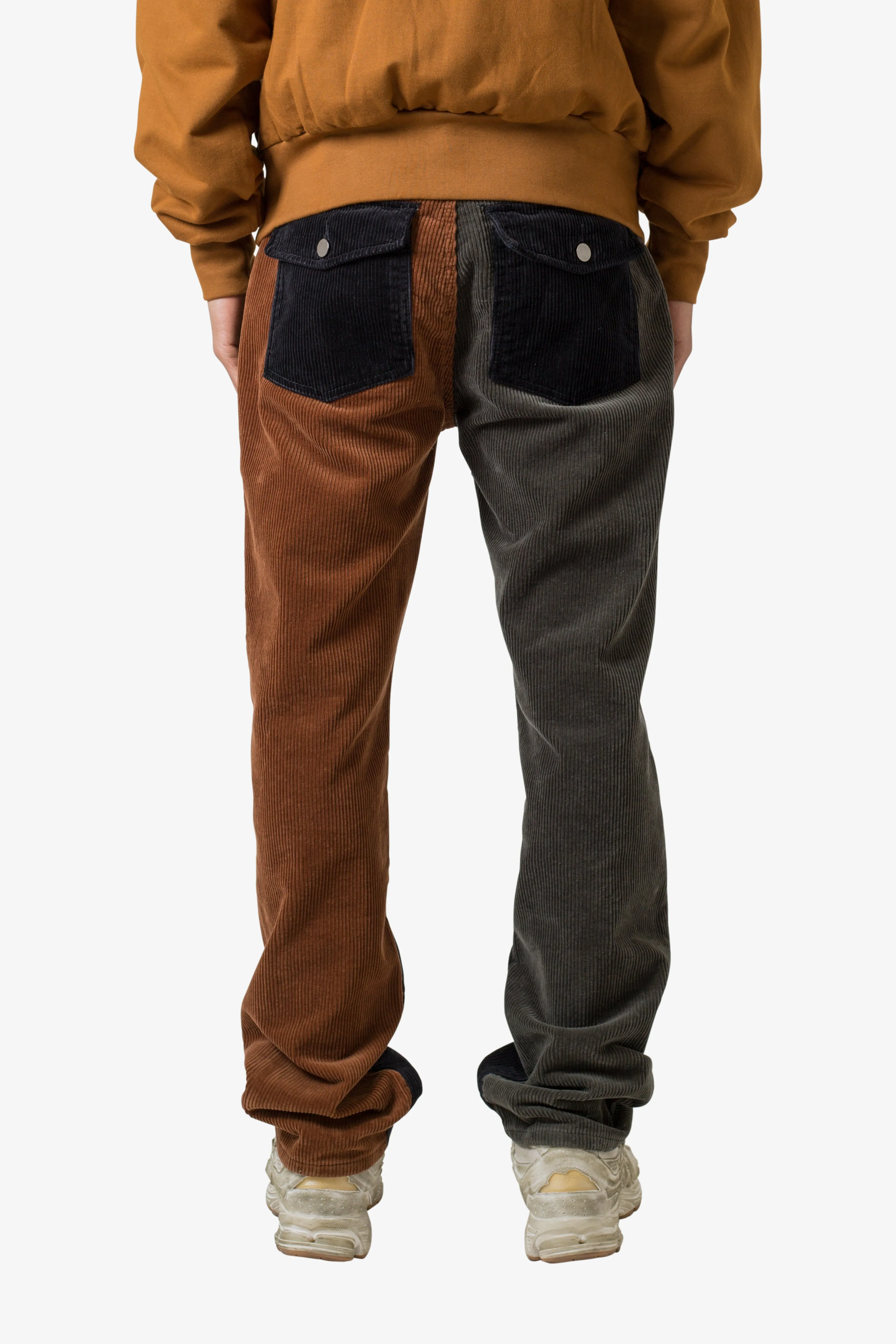 Color Block Corduroy Pants - Multi