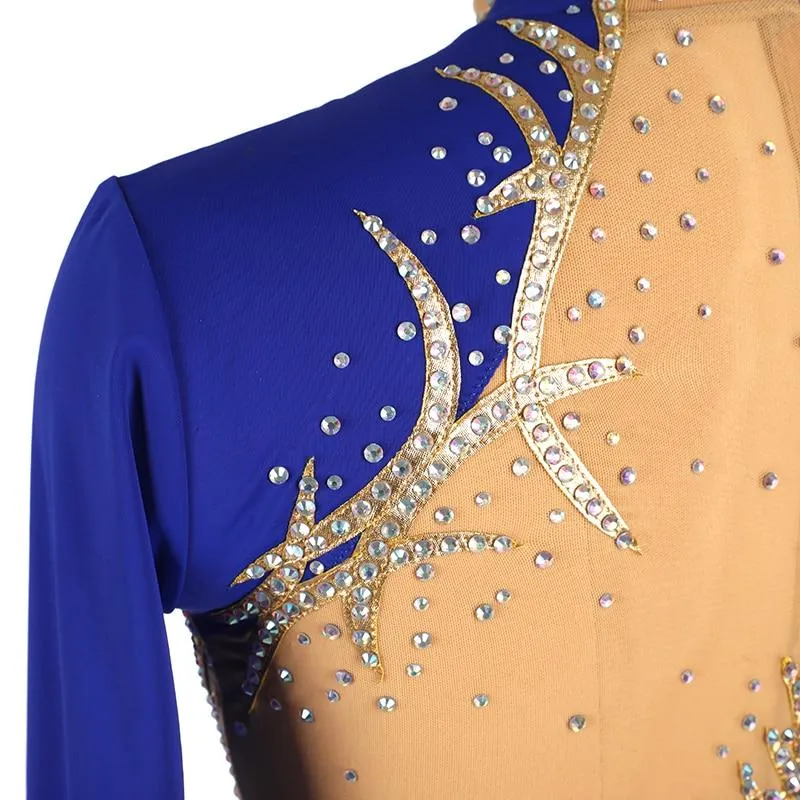 Competition Figure Skating Dress Royal Long Sleeves BSU2020.1803