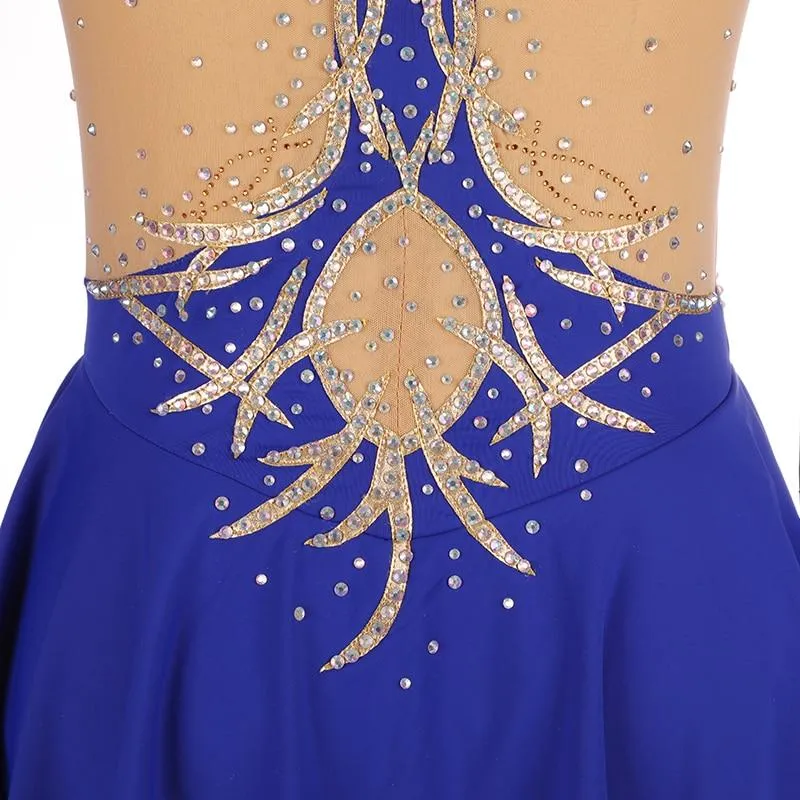 Competition Figure Skating Dress Royal Long Sleeves BSU2020.1803