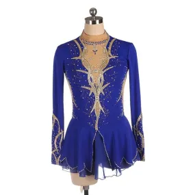 Competition Figure Skating Dress Royal Long Sleeves BSU2020.1803