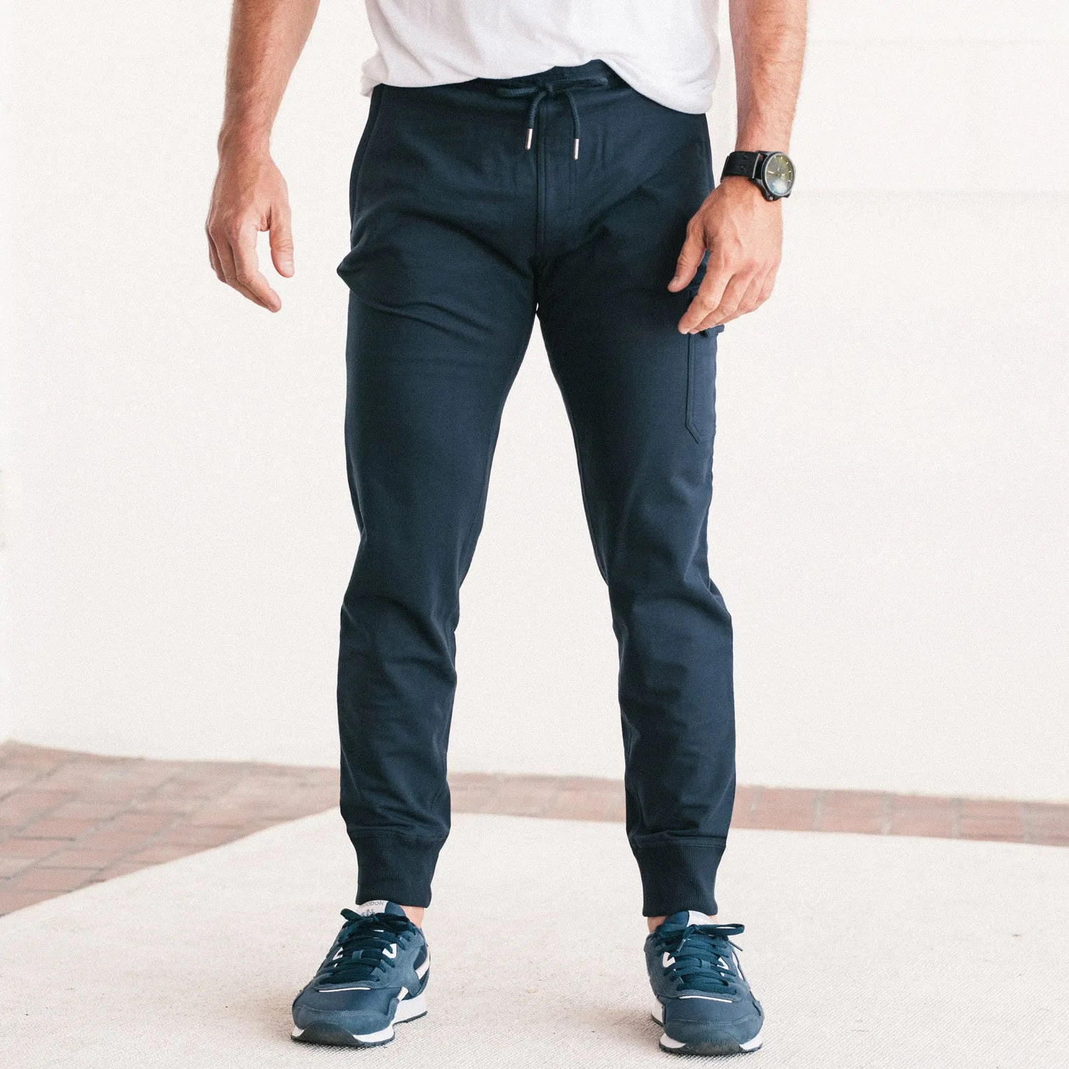 Constructor Joggers –  Dark Navy Cotton French Terry