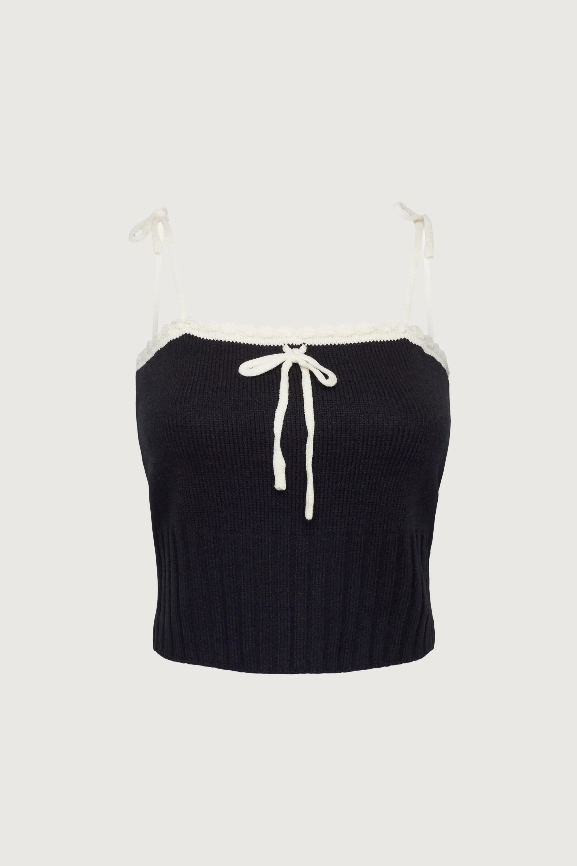 CONTRAST STITCH KNIT TANK