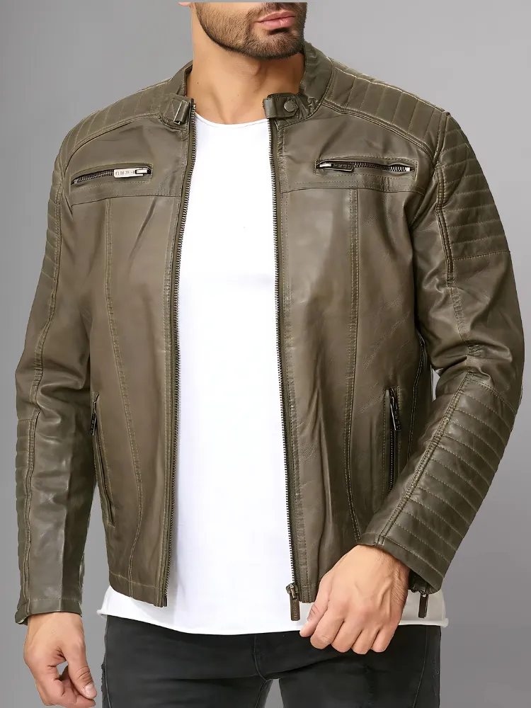 Cooper Biker Style Leather Jacket