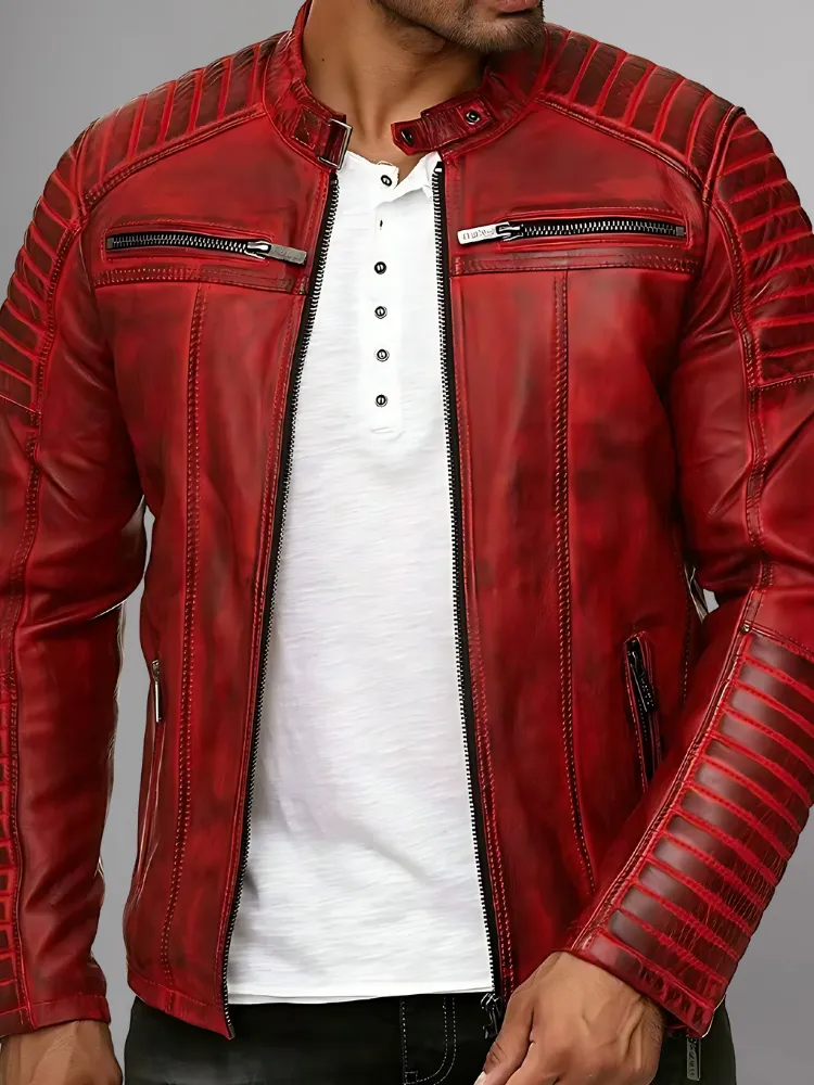 Cooper Biker Style Leather Jacket