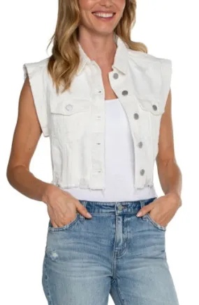 Cropped Sleeveless Jacket