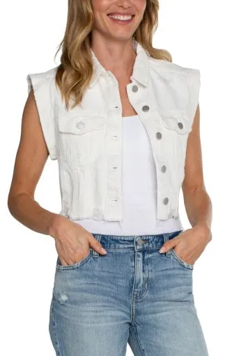 Cropped Sleeveless Jacket