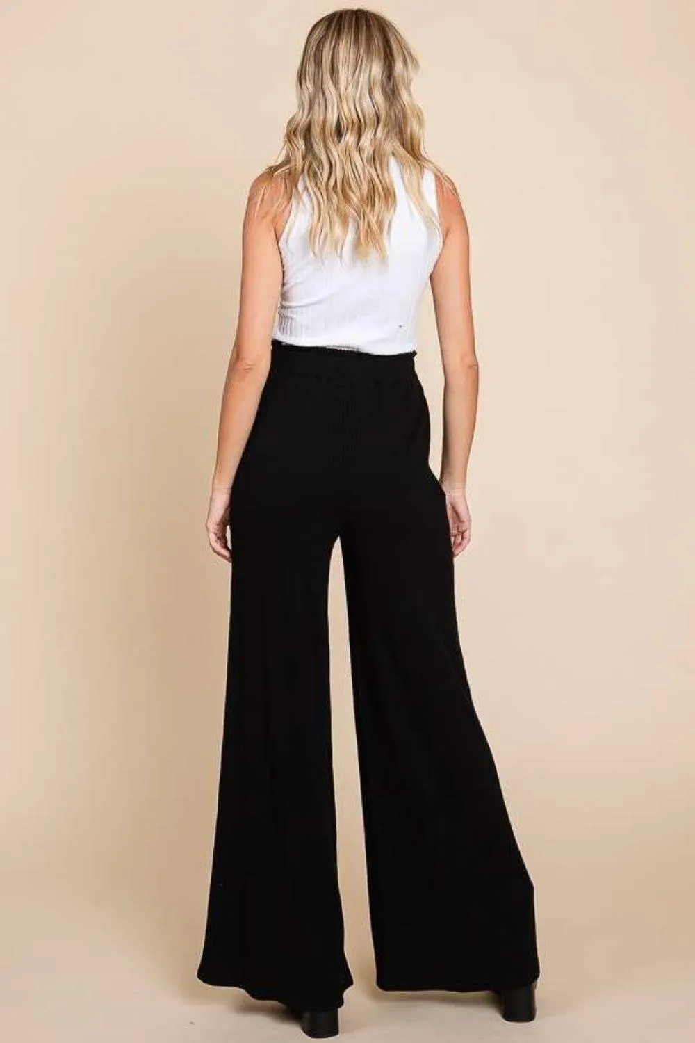 Culture Code Full Size High Waist Wide Leg Pants