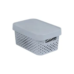 Curver Infinity 4.5L Openwork Container with Lid Gray