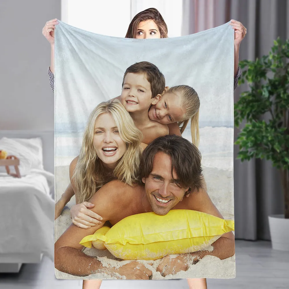 Custom 1 Photo Fleece Blankets for Pet Lover/ Family