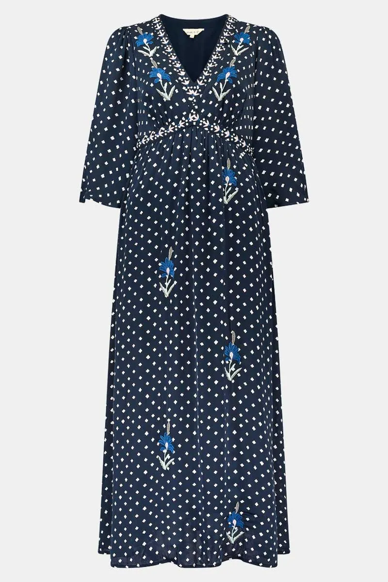 Daphne Navy Maxi Dress