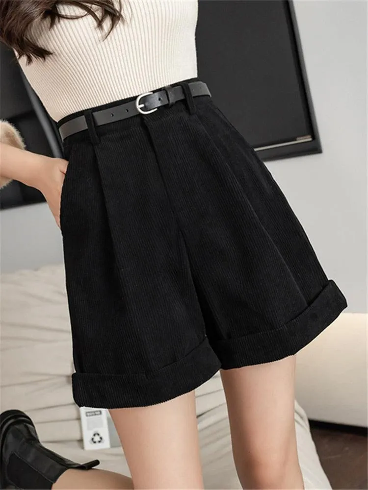 Dark Academia High Waist Shorts