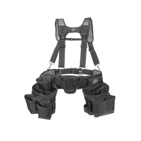 Dead On HDP400945 Carpenter's Suspension Rig, 52 in Waist, Poly Fabric, Black, 18-Pocket