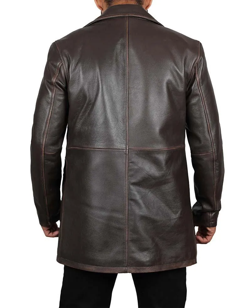 Dean Winchester Distressed Leather Coat