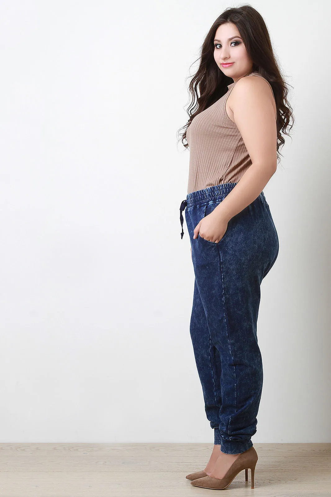 Denim Jogger Pants