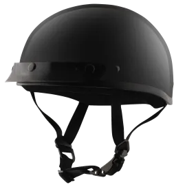 Detour Helmets D.O.T. Gloss Black Half Helmet for Motorcycle Riders with Visor