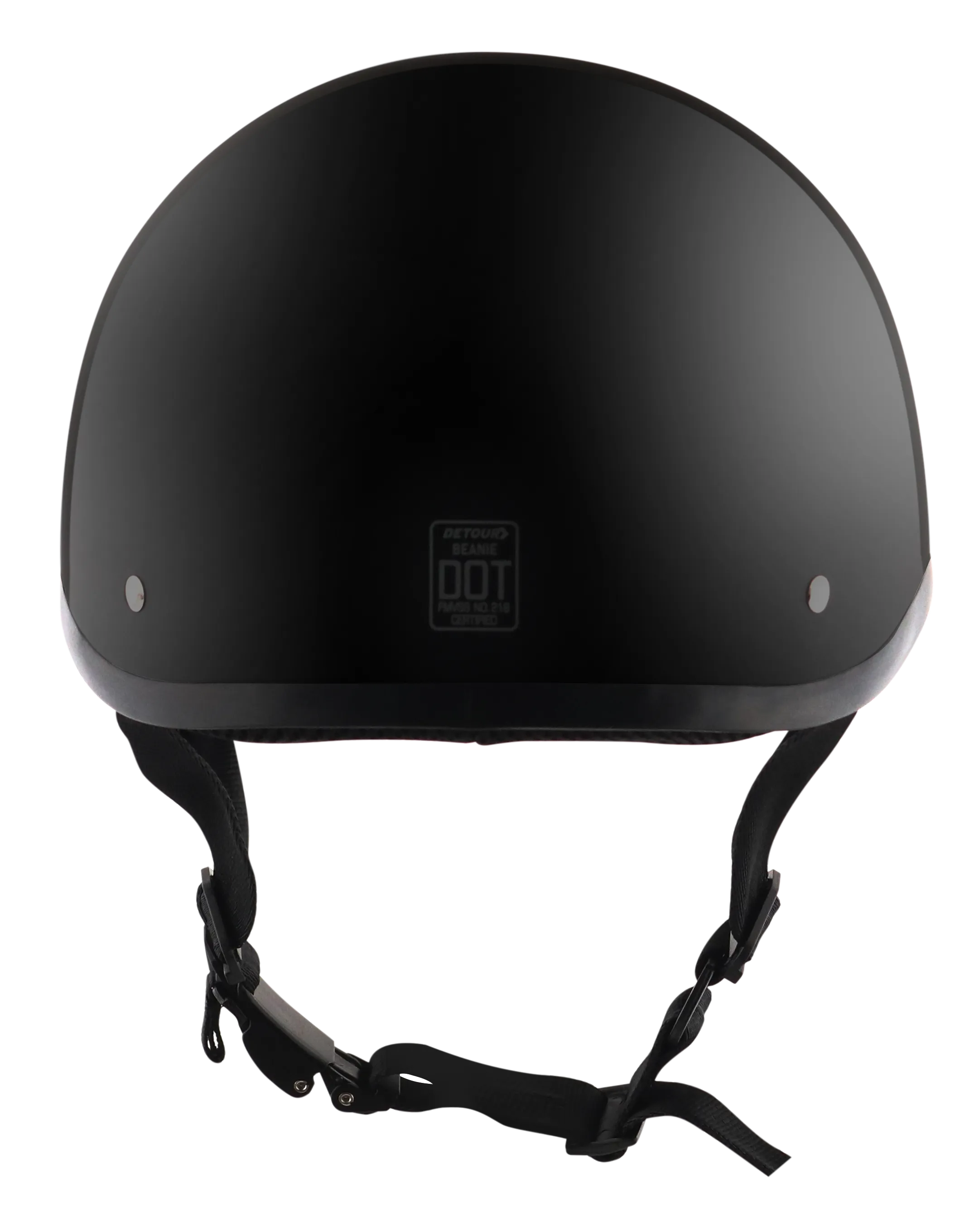 Detour Helmets D.O.T. Gloss Black Half Helmet for Motorcycle Riders with Visor