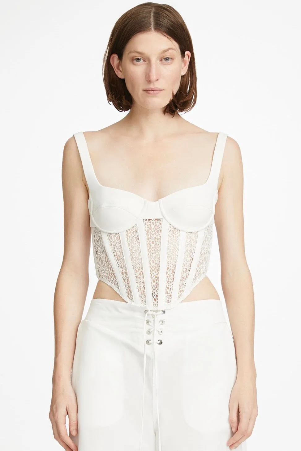 Dion Lee Contour Combo Corset - Ivory