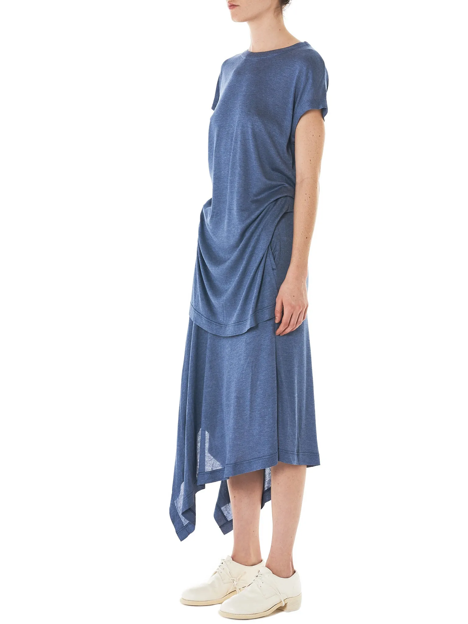 Draped Dress (N2181-D01-210-1-BLUE)