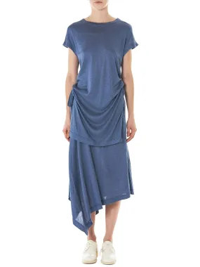 Draped Dress (N2181-D01-210-1-BLUE)