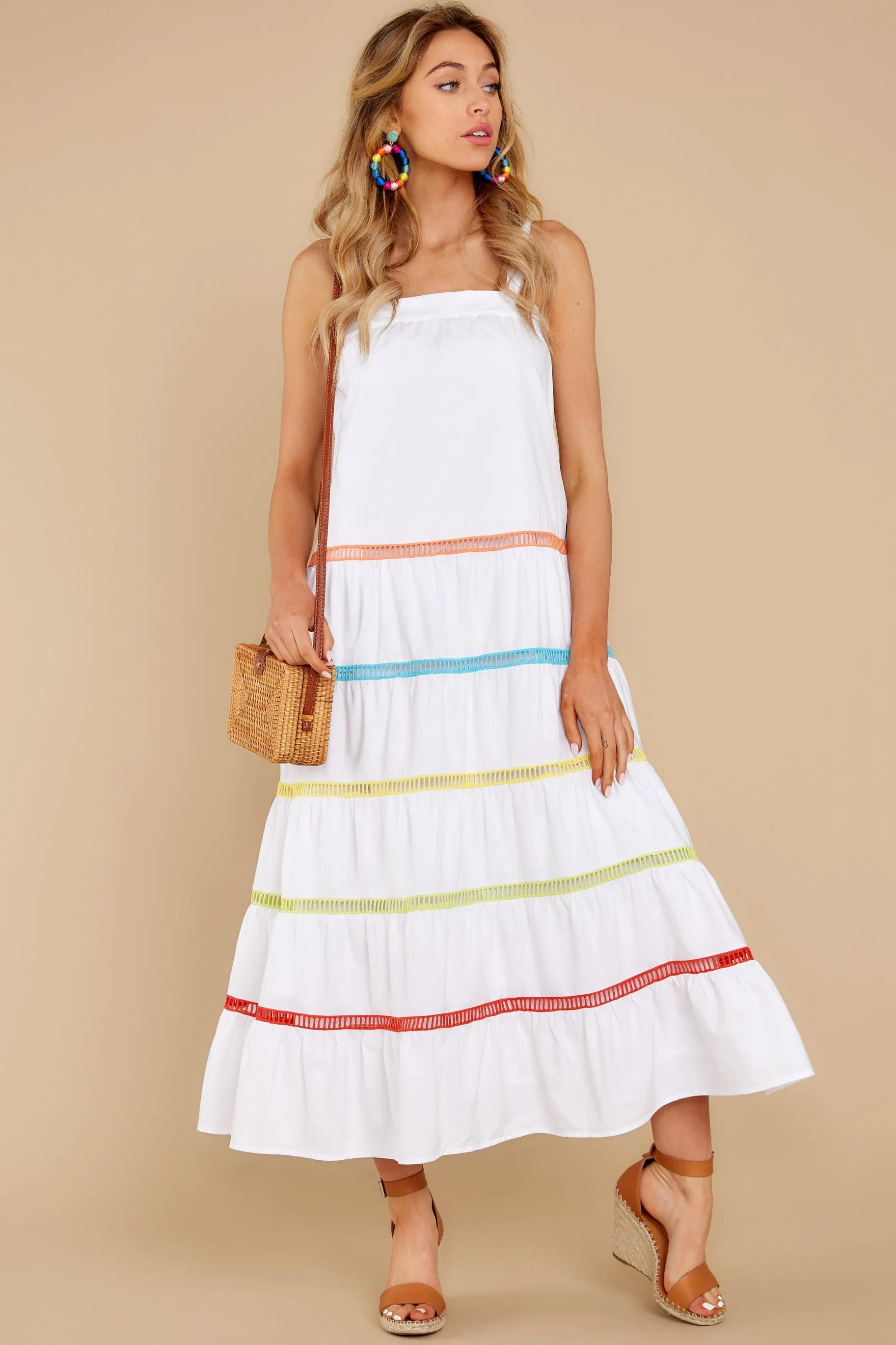 Dream Of Me White Multi Maxi Dress