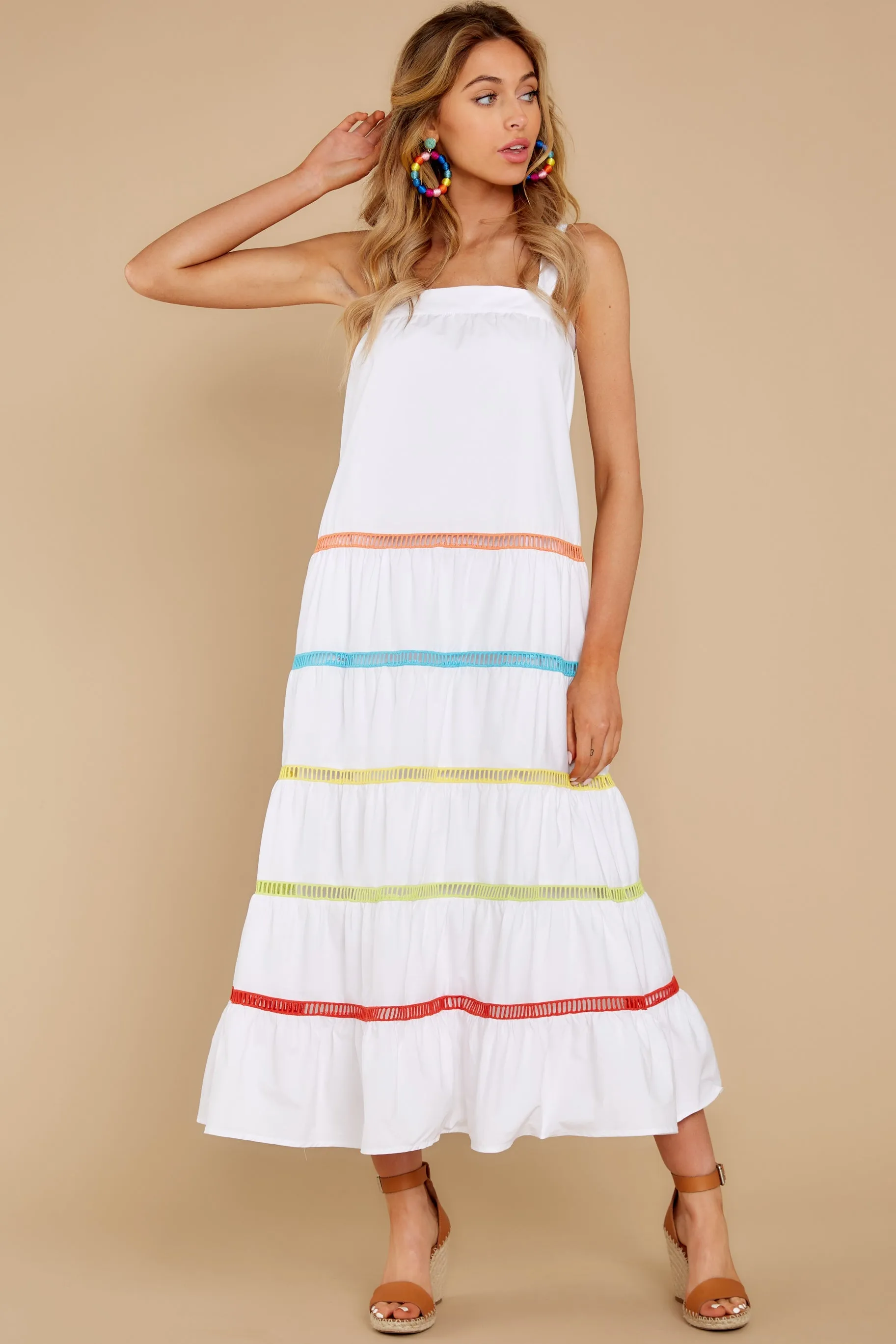 Dream Of Me White Multi Maxi Dress