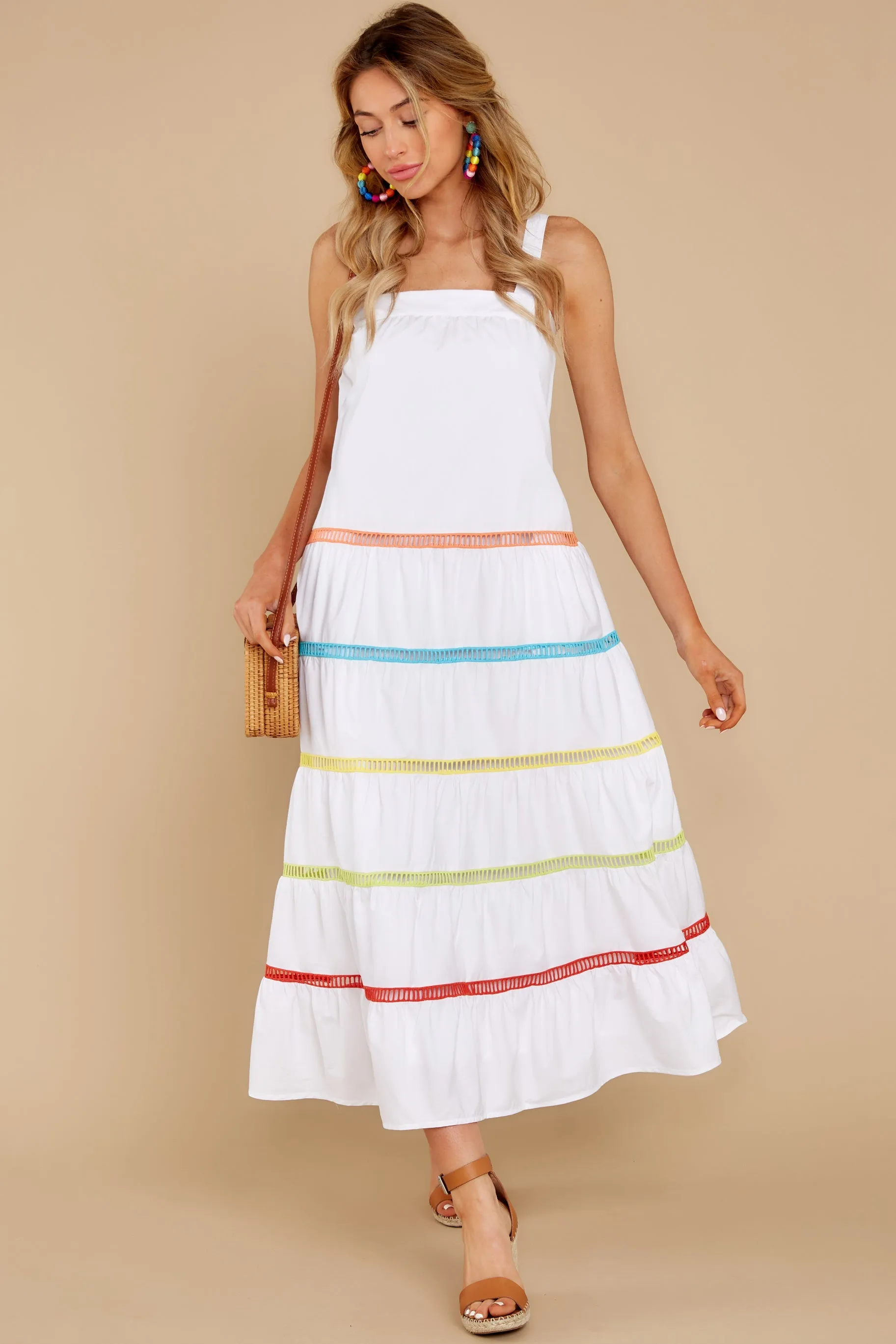 Dream Of Me White Multi Maxi Dress