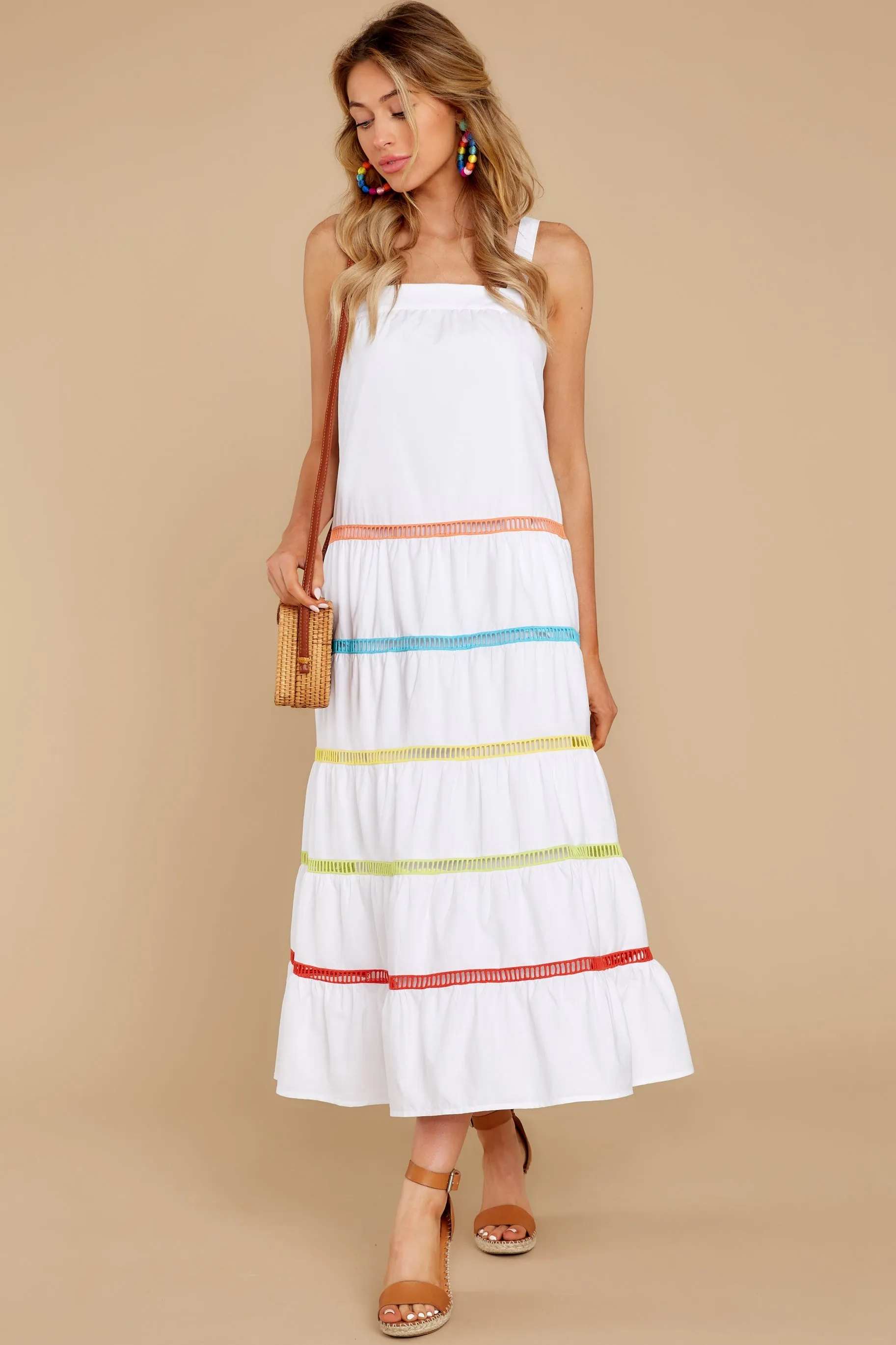 Dream Of Me White Multi Maxi Dress