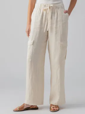 Drift Linen Cargo Semi-High Rise Pant Birch