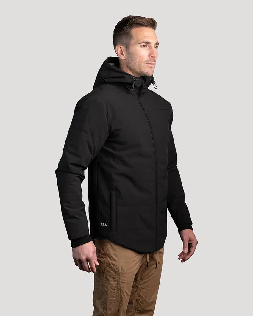 Drop-Cut Puffer Jacket