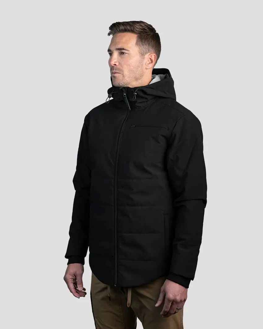 Drop-Cut Puffer Jacket