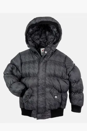 E5PC-PUFFY COAT-Houndstooth