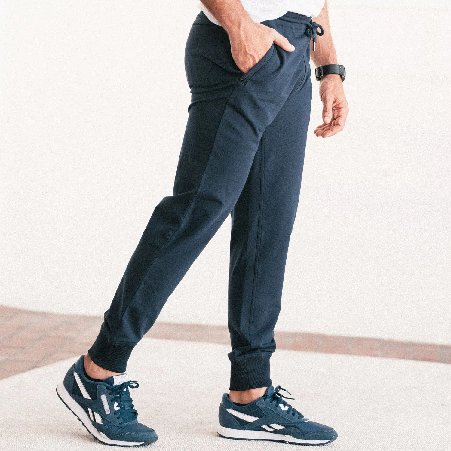 Essential Joggers –  Navy Cotton French Terry