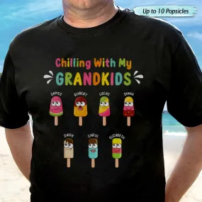 Family - Chilling With My Grandkids - Personalized Unisex T-shirt, Hoodie, Sweatshirt