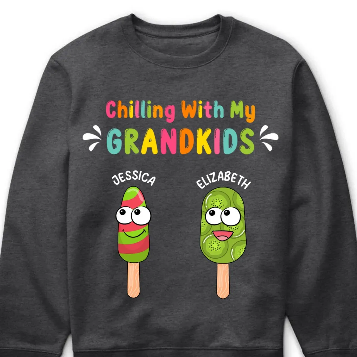 Family - Chilling With My Grandkids - Personalized Unisex T-shirt, Hoodie, Sweatshirt