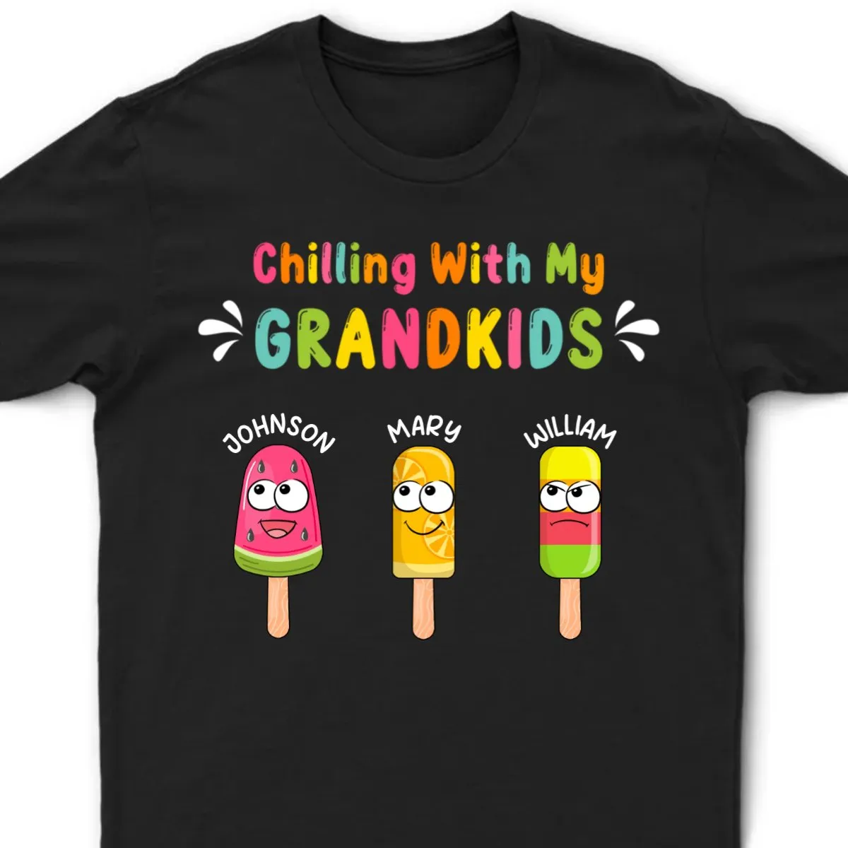 Family - Chilling With My Grandkids - Personalized Unisex T-shirt, Hoodie, Sweatshirt