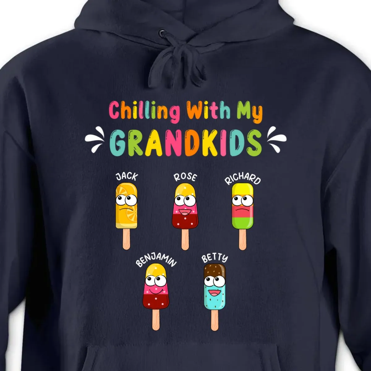 Family - Chilling With My Grandkids - Personalized Unisex T-shirt, Hoodie, Sweatshirt