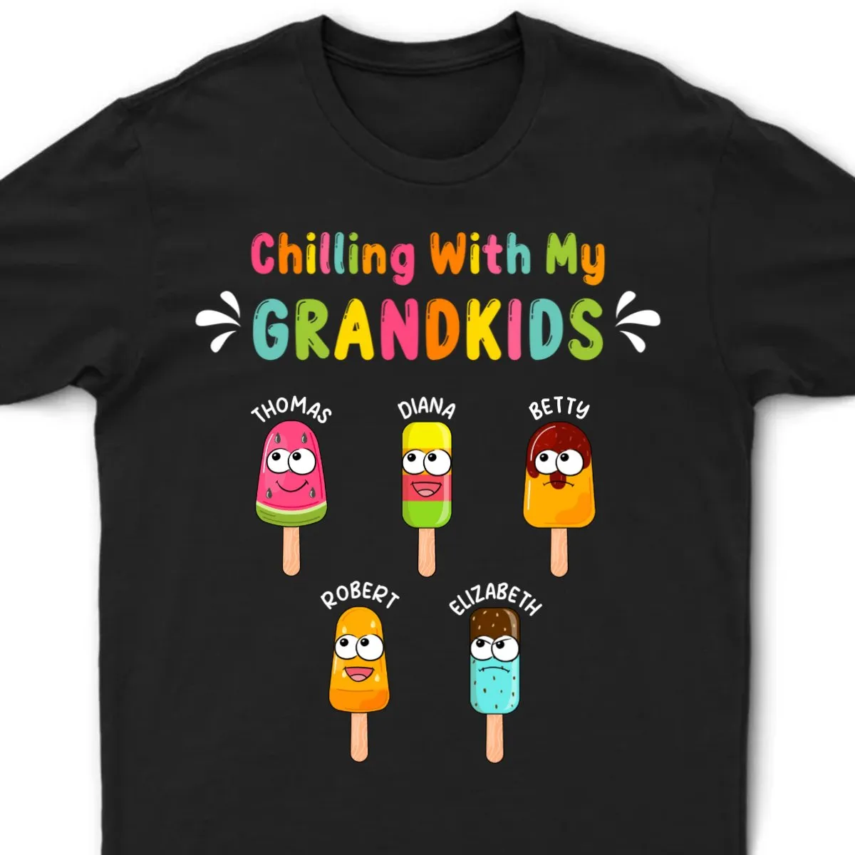 Family - Chilling With My Grandkids - Personalized Unisex T-shirt, Hoodie, Sweatshirt