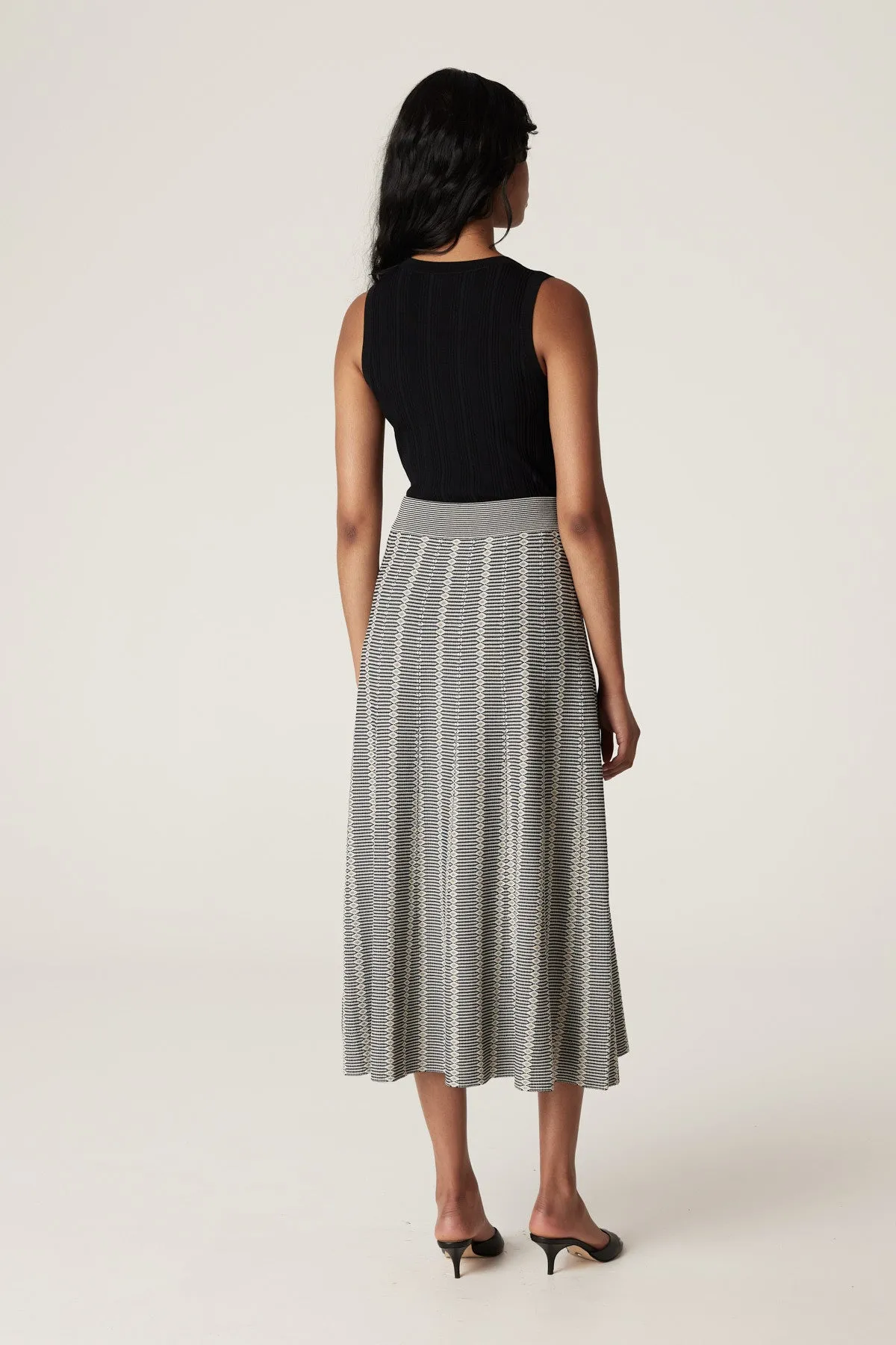 Farrah Knit Skirt - Diamond Metallic