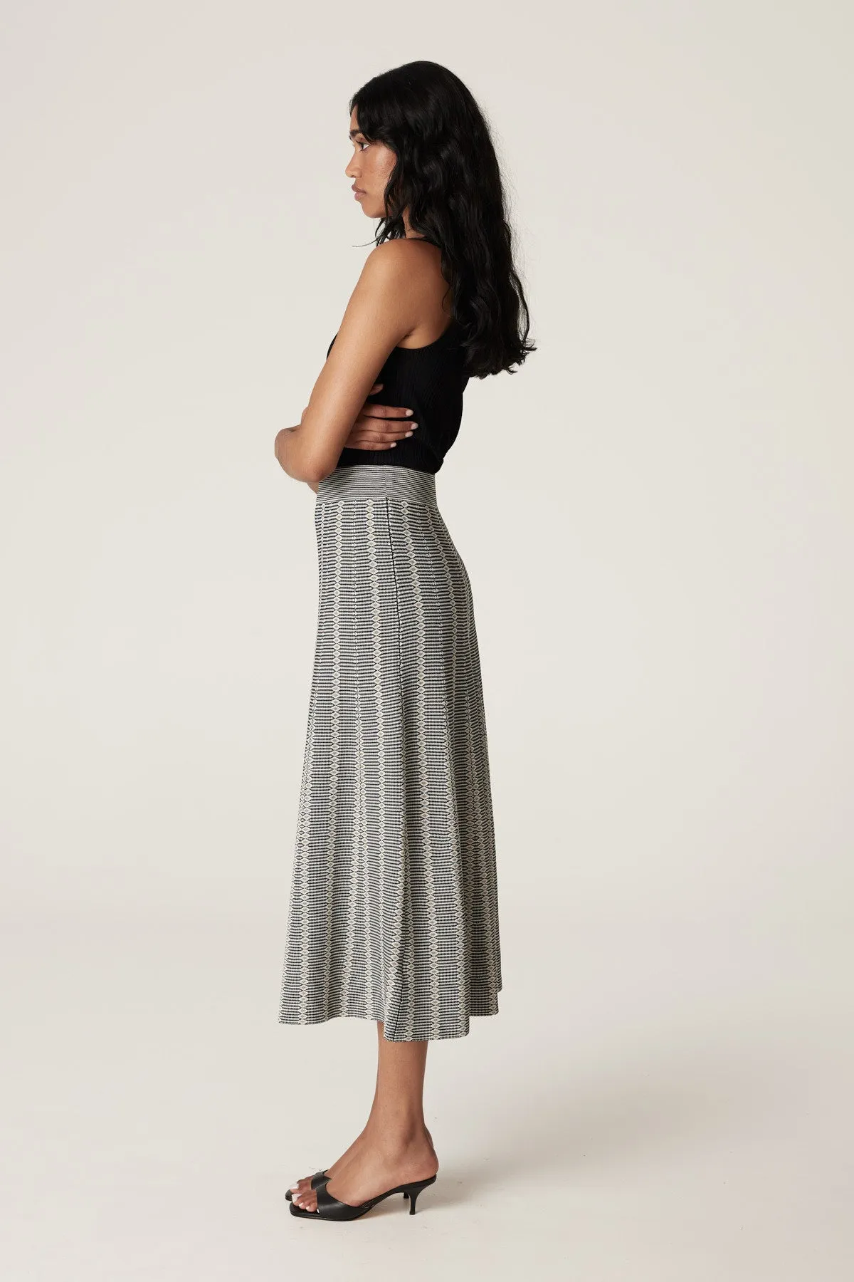 Farrah Knit Skirt - Diamond Metallic