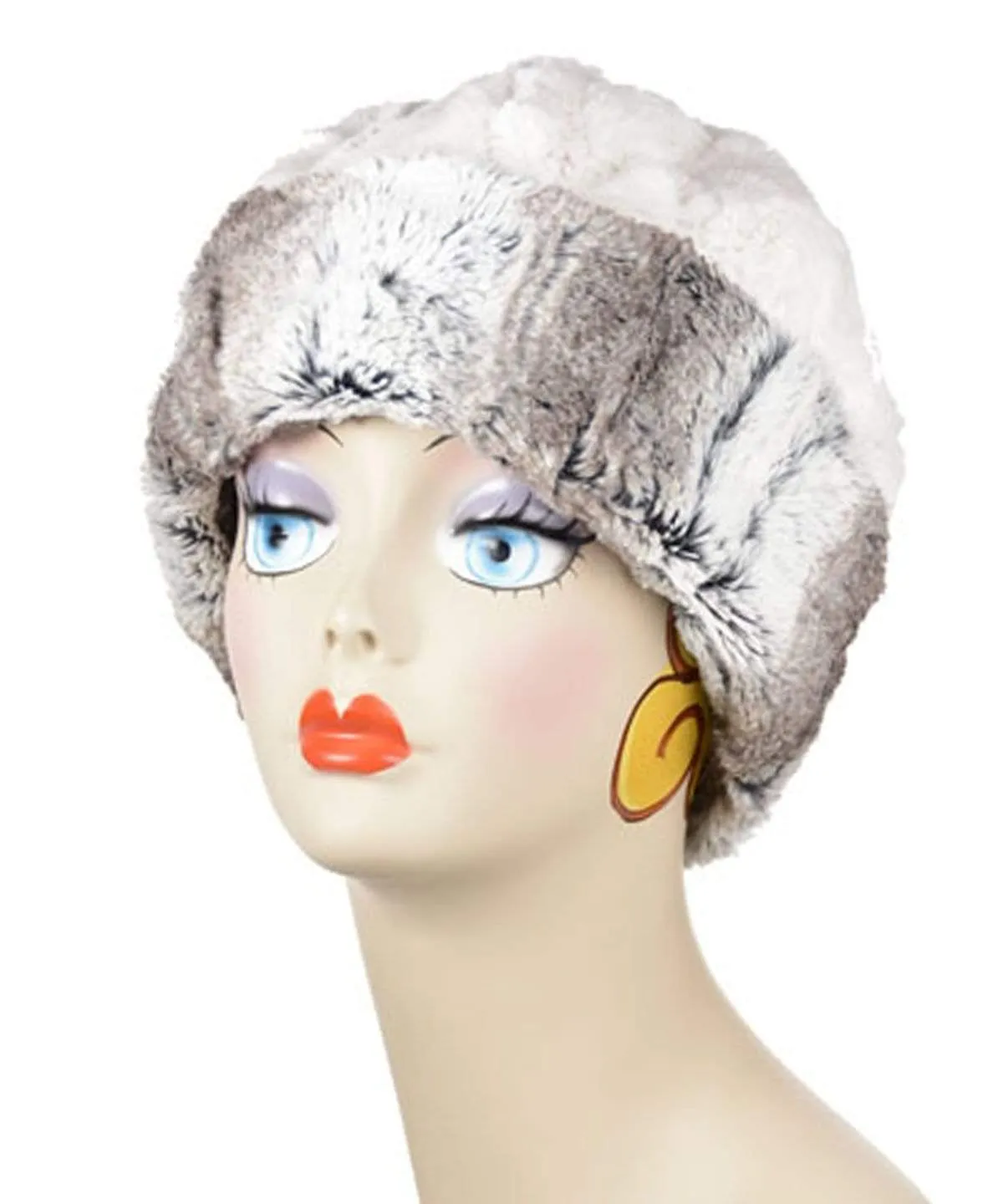 Faux Fur Beanie Hat - Luxury Faux Fur Birch Lined and Reversible