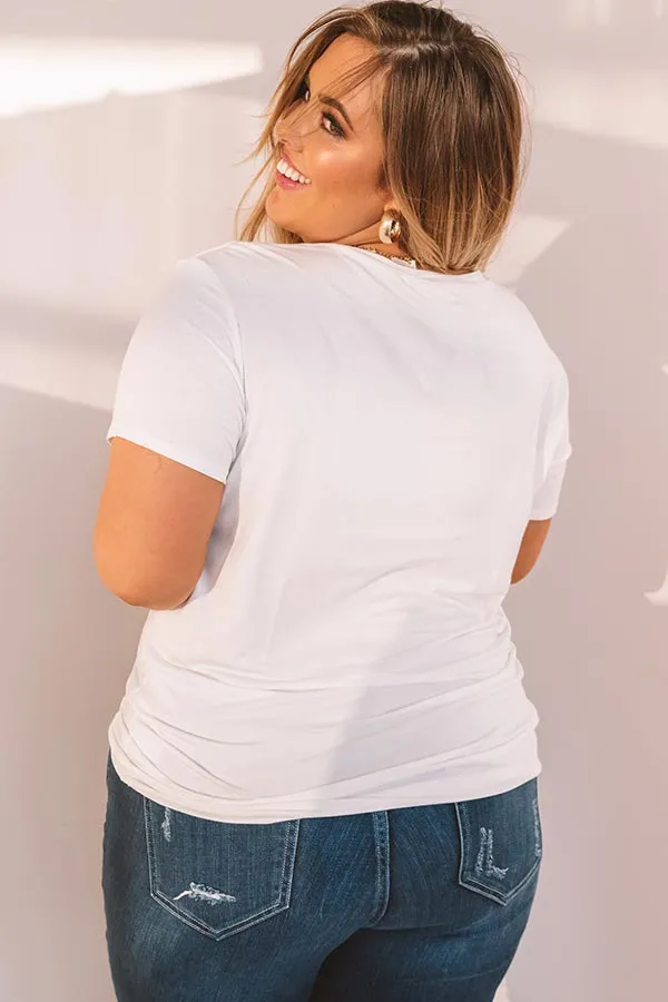 Feelin' Good Shift Tee In Ivory Curves