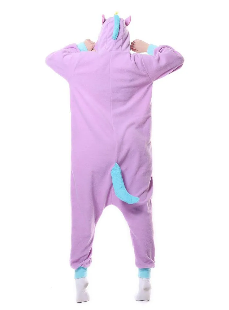 FLANNEL PURPLE UNICORN ONESIE PAJAMA ANIMAL SLEEPWEAR