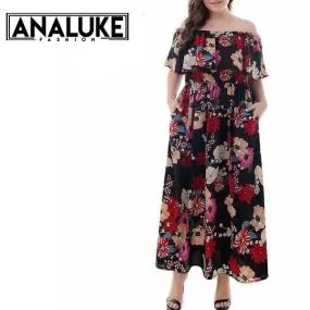 Floral Printed Colorful Maxi Dress