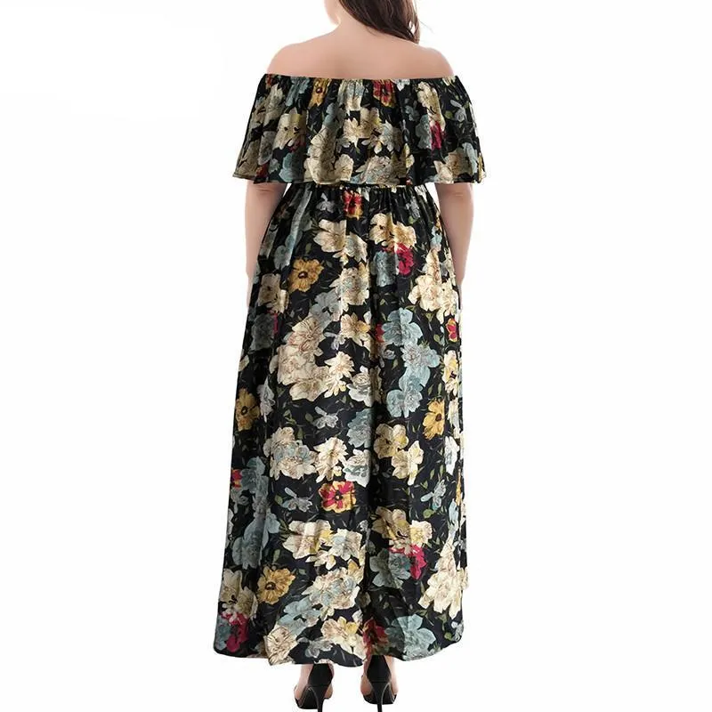 Floral Printed Colorful Maxi Dress