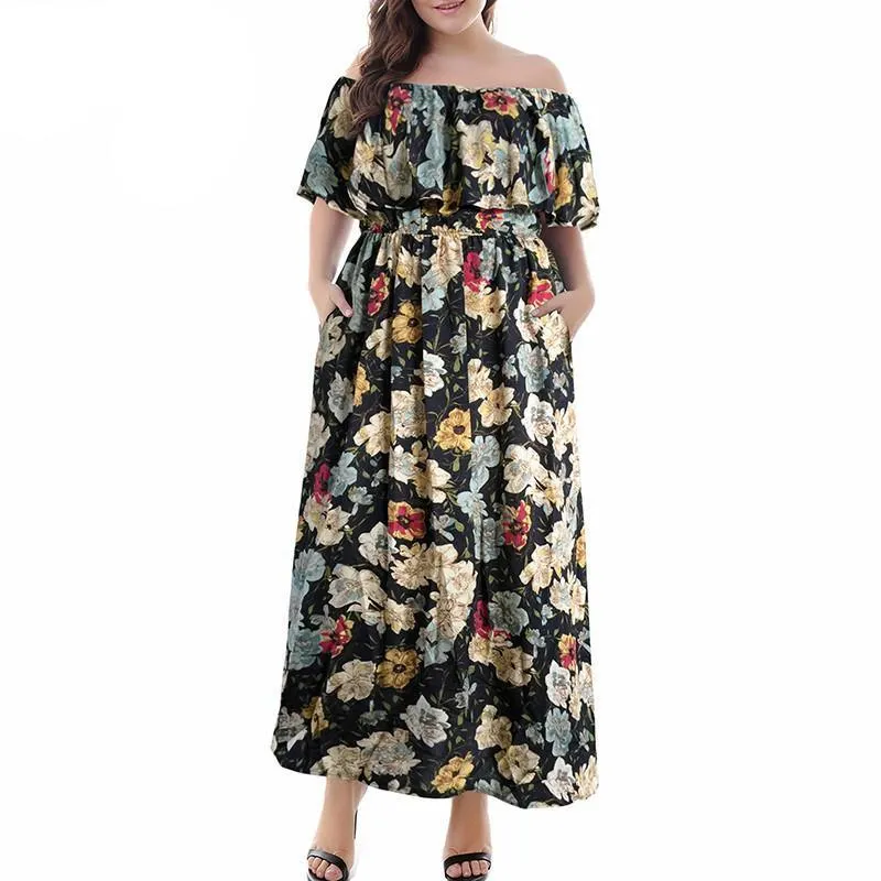 Floral Printed Colorful Maxi Dress