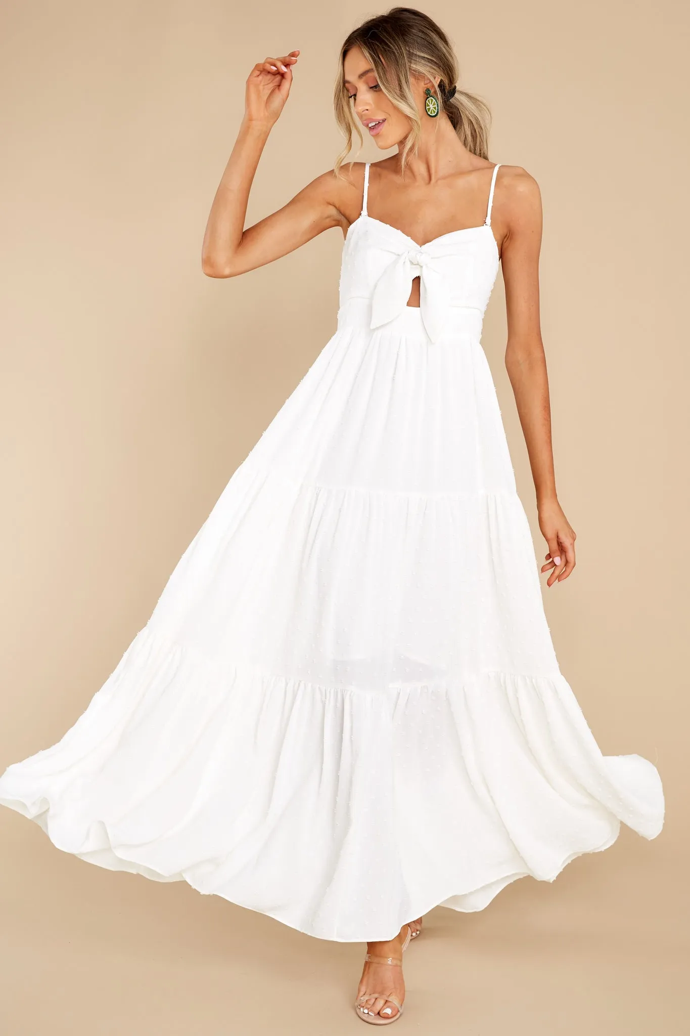 Flow With The Breeze White Maxi Dress