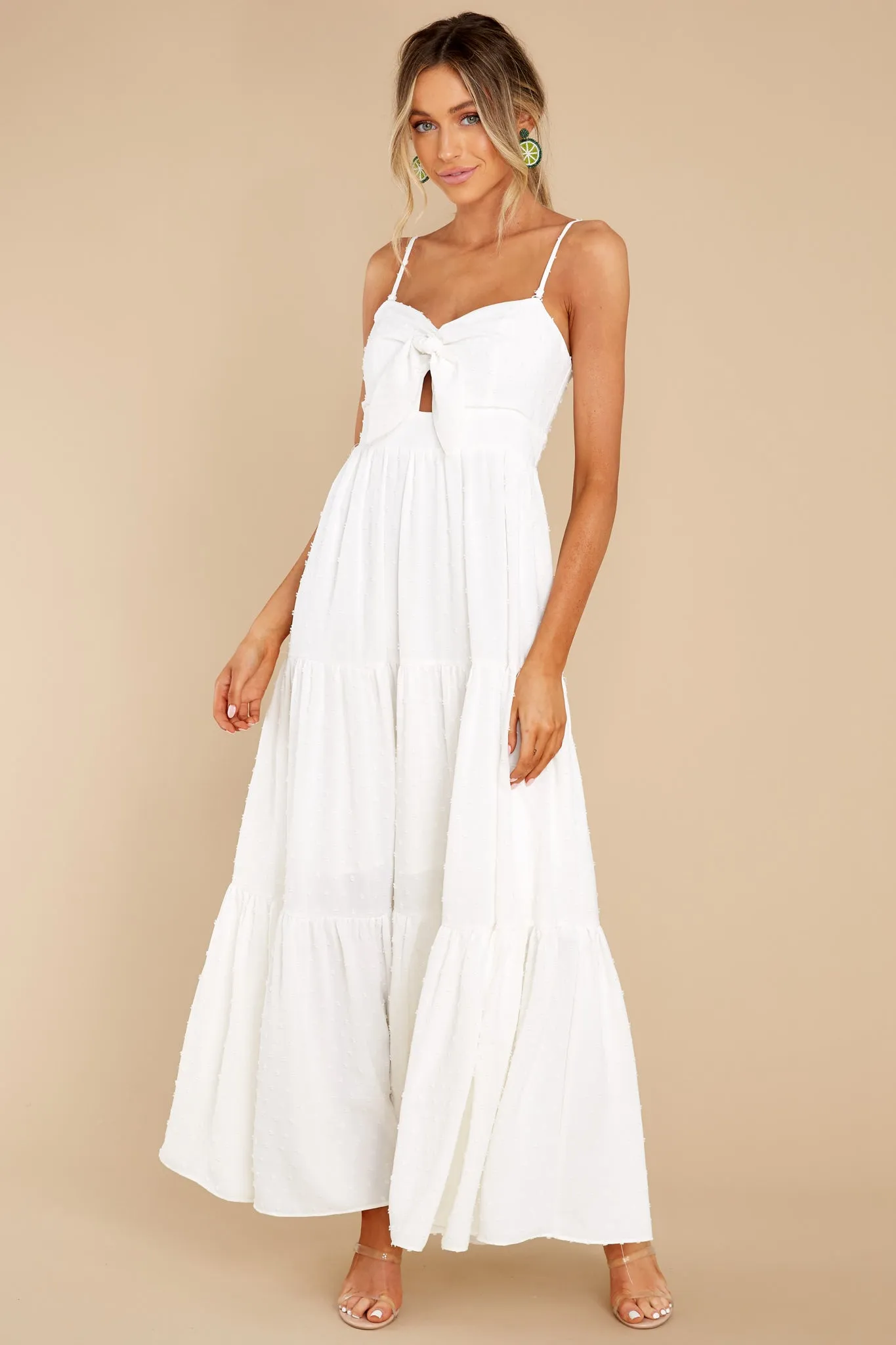 Flow With The Breeze White Maxi Dress