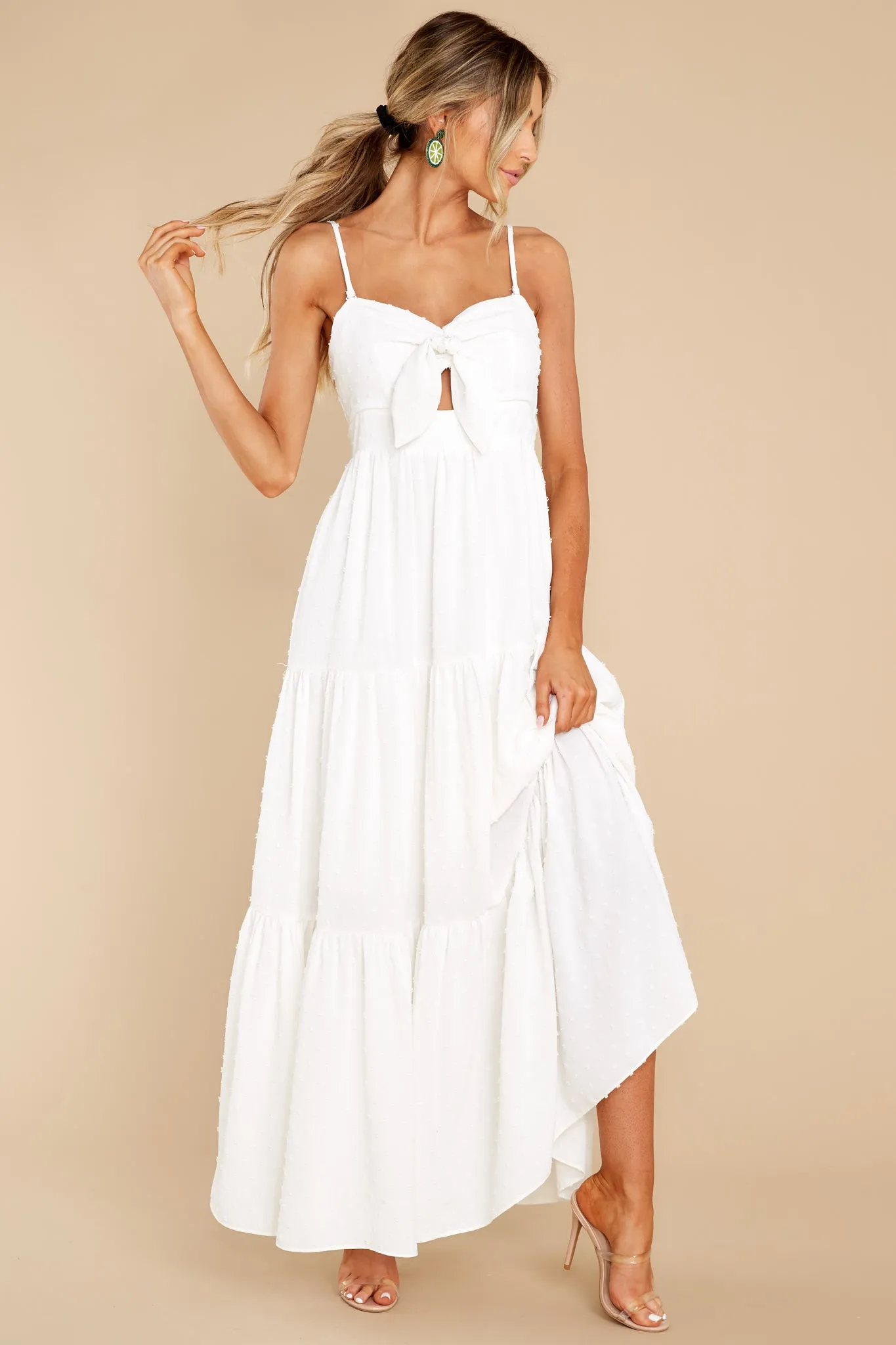 Flow With The Breeze White Maxi Dress