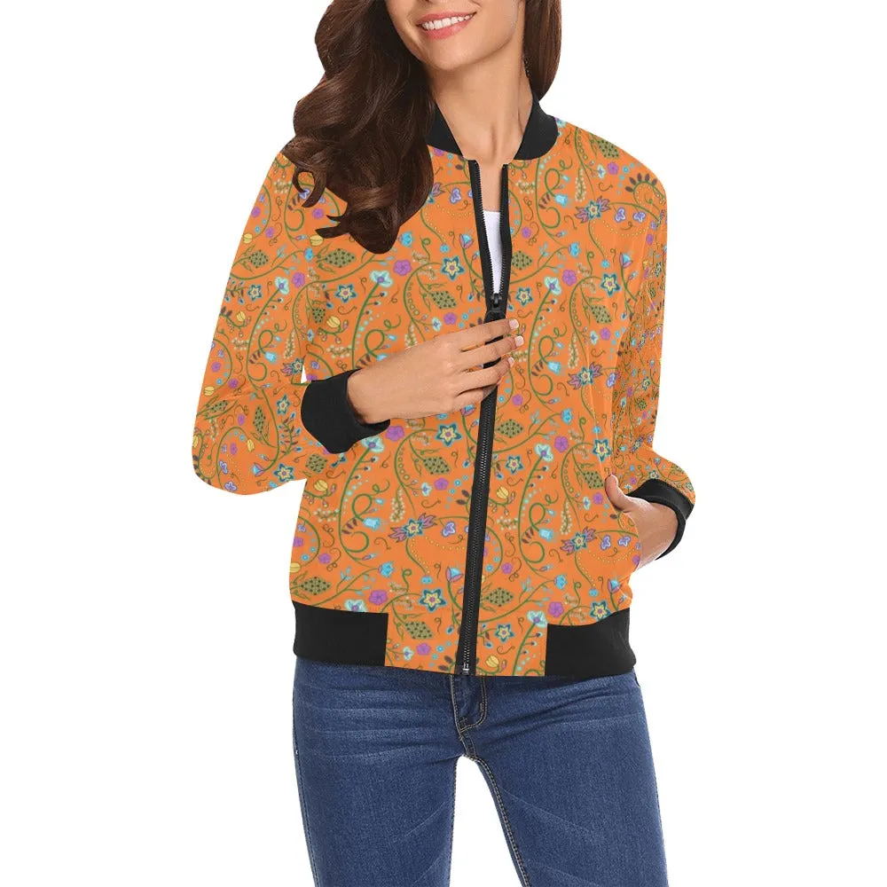 Fresh Fleur Carrot Bomber Jacket for Women