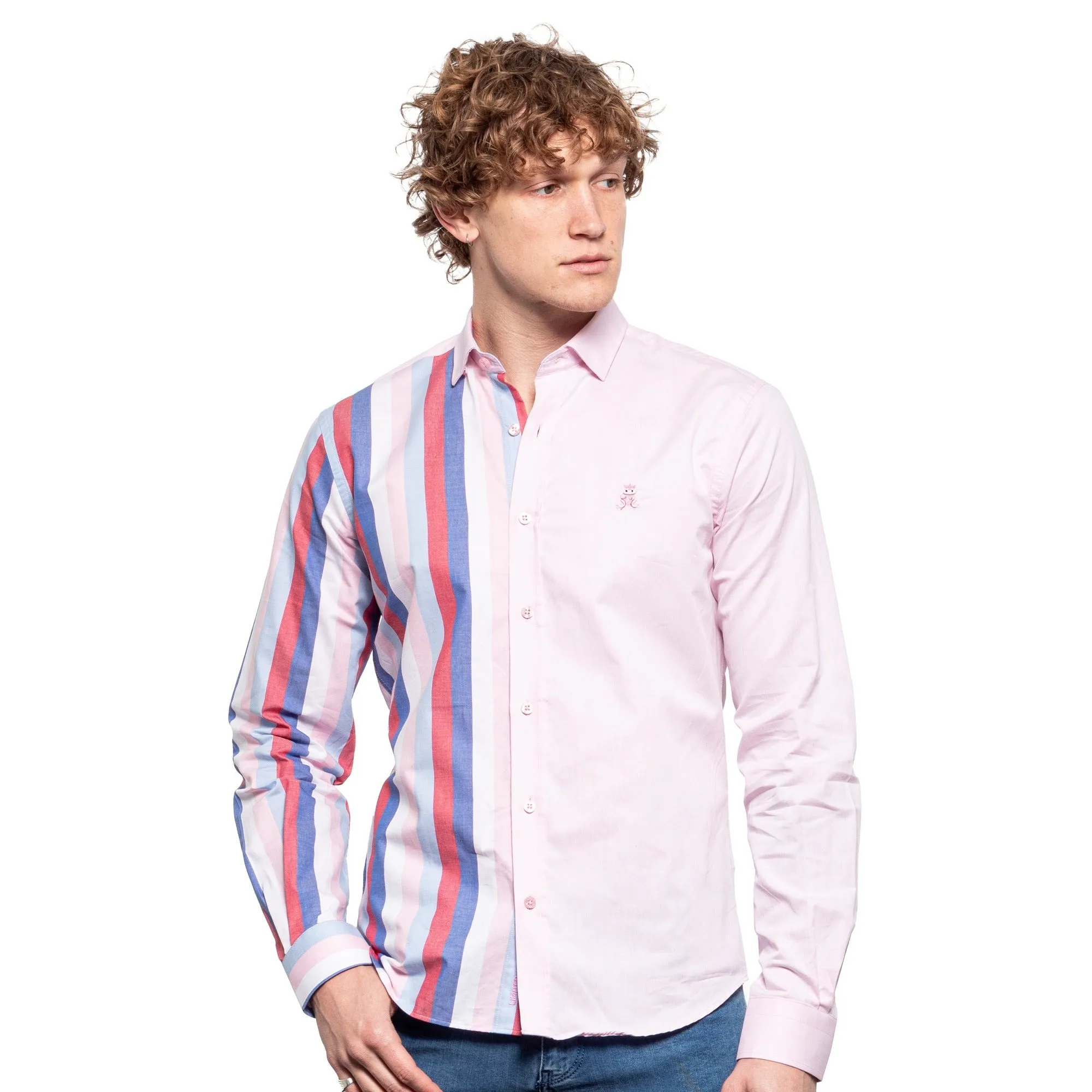 FROG Solids & Stripes Button Down Shirt - Pink